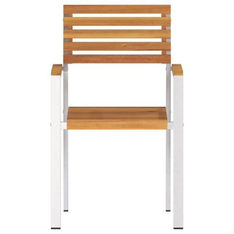 Krzesła ogrodowe 6 szt. 54.5x56x89 cm Lite drewno akacjowe