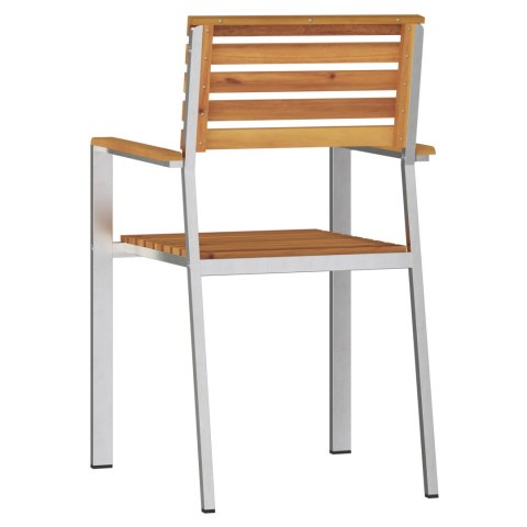 Krzesła ogrodowe 6 szt. 54.5x56x89 cm Lite drewno akacjowe