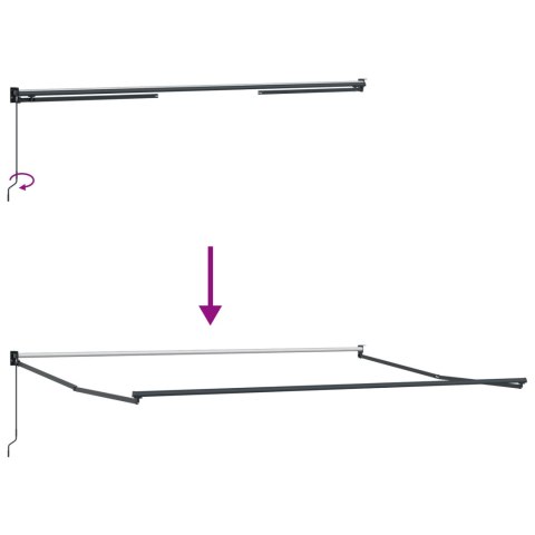 Automatyczny chowany daszek żółto-pomarańczowy 400x350 cm