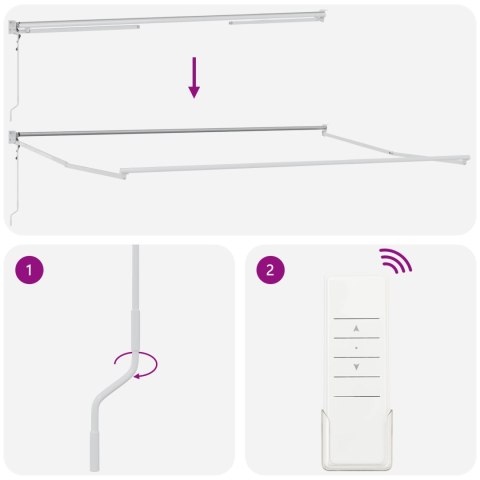 Markiza ręczna z LED Żółta i Pomarańczowa 400x350 cm