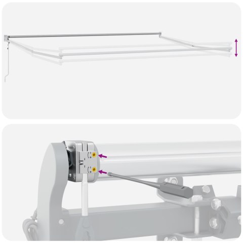 Markiza ręczna z LED Żółta i Pomarańczowa 400x350 cm