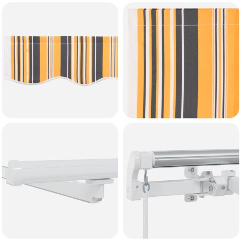 Ręczna markiza z paskami LED 600x300 cm