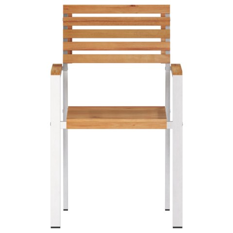 Składane Krzesła Ogrodowe 6 szt. 54.5x56x89 cm Lite drewno tekowe