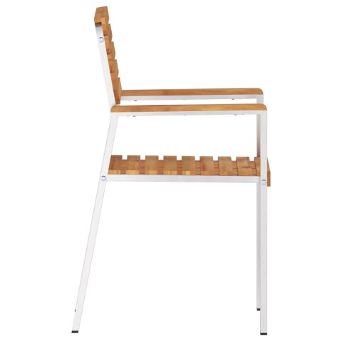 Składane Krzesła Ogrodowe 6 szt. 54.5x56x89 cm Lite drewno tekowe