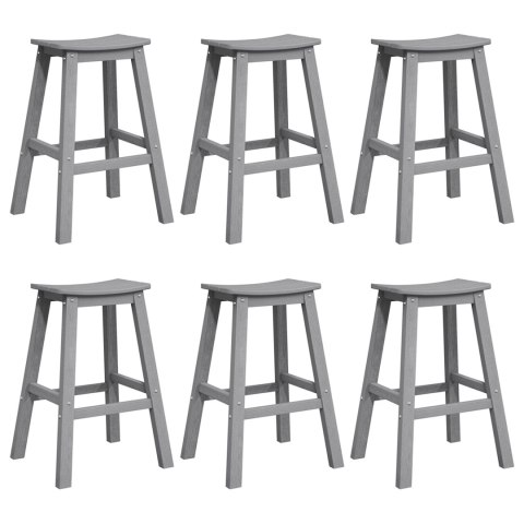 Hokery 9 szt Jasnoszary HDPE