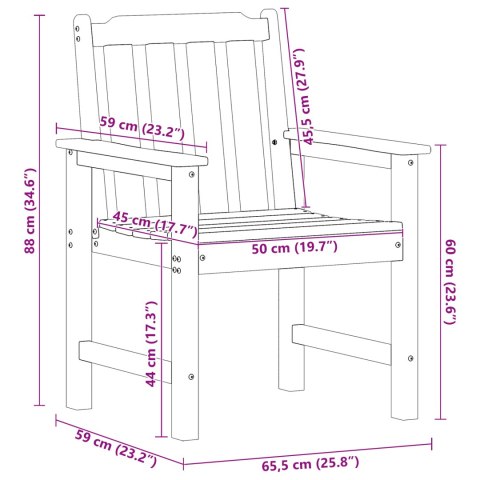 Krzesła do jadalni 6 szt Czarne 65,5x55,5x88 cm HDPE