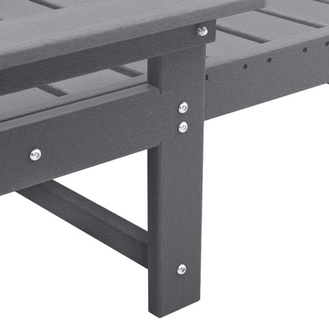 Leżaki 2 szt Jasnoszary 162x53x98.5 cm HDPE