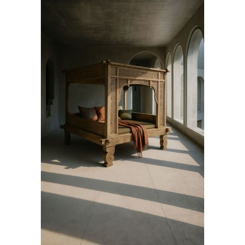 Łóżko Home ESPRIT Naturalny 225 x 160 x 206 cm