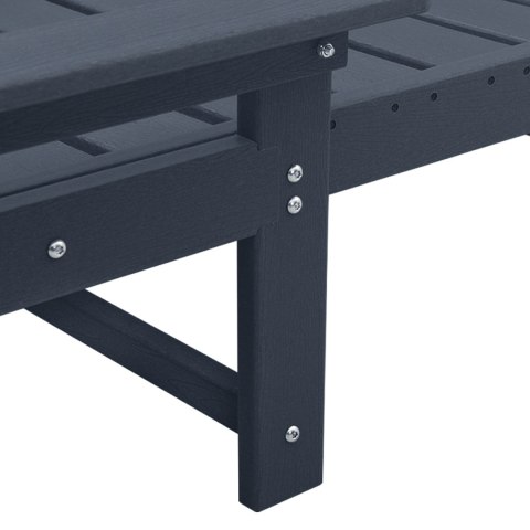 Leżaki Słoneczne 2 szt. Granatowy 162x53x98.5 cm HDPE