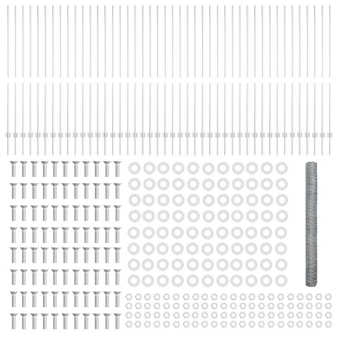 Słupki ogrodzeniowe 22 szt. U-Channel 160 cm Stal ocynkowana
