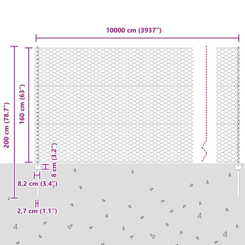 Słupki ogrodzeniowe 22 szt. U-Channel 160 cm Stal ocynkowana