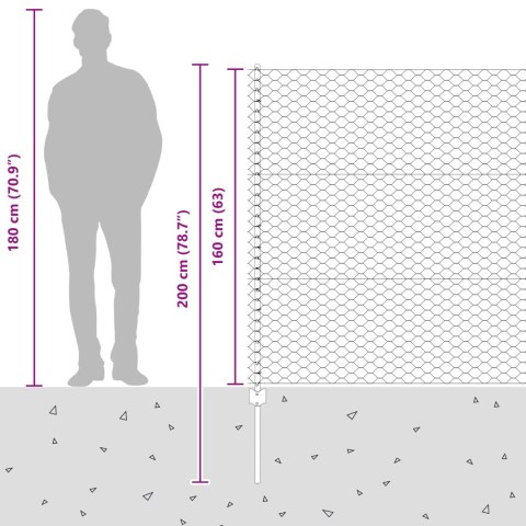 Słupki ogrodzeniowe 22 szt. U-Channel 160 cm Stal ocynkowana