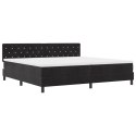 Łóżko Box Spring z materacem Czarny 200x200 cm Aksamit