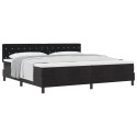 Łóżko Box Spring z materacem Czarny 200x200 cm Aksamit