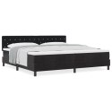 Łóżko Box Spring z materacem Czarny 200x200 cm Aksamit