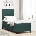 Łóżko Box Spring z Materacem Ciemno Zielone 100x200 cm Aksamit