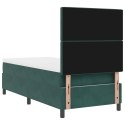Łóżko Box Spring z Materacem Ciemno Zielone 100x200 cm Aksamit