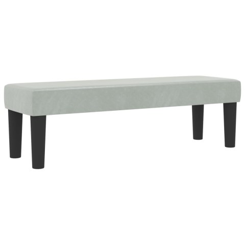 Łóżko Box Spring z materacem i ławką Jasnoszare 120x190 cm