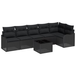 Zestaw Sof 7 Częściowych z Poduszkami beżowy polirattan