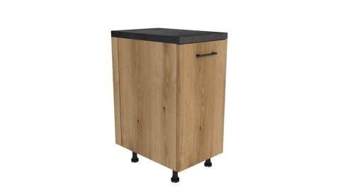 MEBLE KUCHENNE ZESTAW VARIO 200CM Z4 CZARNY DĄB EVOKE BLAT DARK BEZ AGD