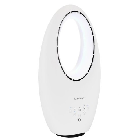 Nowoczesny wentylator stojący bezłopatkowy podłogowy 60W 3 tryby pracy pilot timer podświetlenie LED