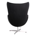 Fotel Jajo Velvet czarne/ srebrna