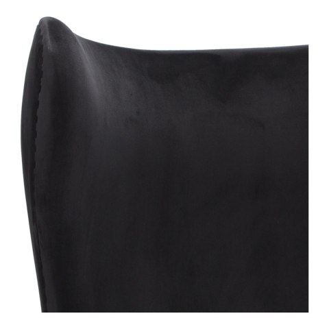Fotel Jajo Velvet czarne/ srebrna