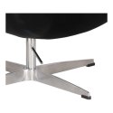 Fotel Jajo Velvet czarne/ srebrna