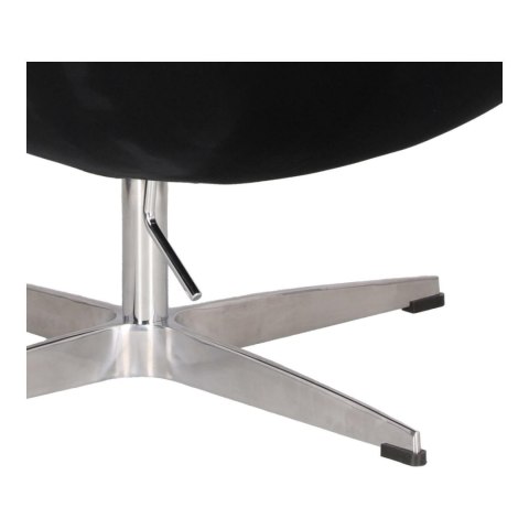 Fotel Jajo Velvet czarne/ srebrna