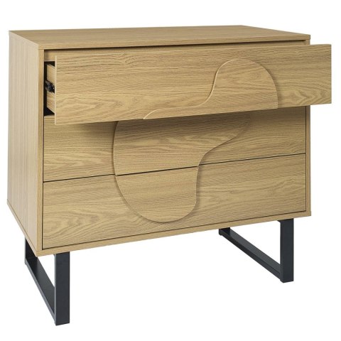 Komoda Calypso z 3 szufladami dąb/czarna