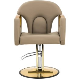 Fotel fryzjerski barberski z podnóżkiem BARTON - beżowy
