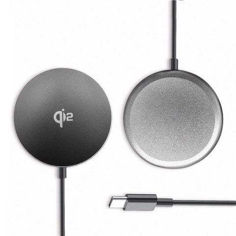 Ładowarka indukcyjna magnetyczna bezprzewodowa Qi2 do telefonu 15W - czarna