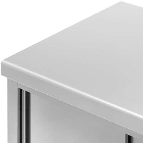 Stół blat roboczy centralny z szafką przelotową STAL 140 x 70 cm