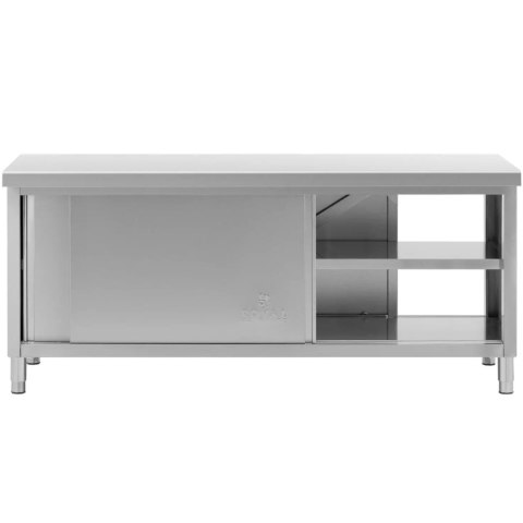 Stół blat roboczy centralny z szafką przelotową STAL 200 x 70 cm