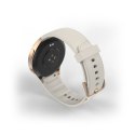 Smartwatch Hama 8900 GPS AMOLED 1.32'' z beżowym paskiem silikonowym - złoty