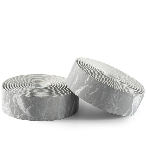 Owijka na kierownicę rowerową z PU wzór Velour - szara