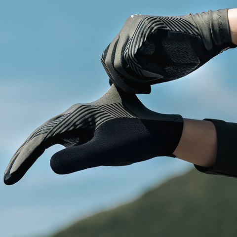 Rękawiczki rowerowe amortyzujące pełne rozmiar XL - zielone