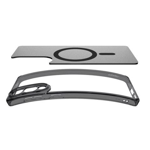 Etui na Samsung Galaxy S25 Edge Ultra Hybrid Mag z MagSafe - czarne półprzezroczyste