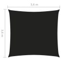 Kwadratowy żagiel ogrodowy, tkanina Oxford, 3,6x3,6 m, czarny