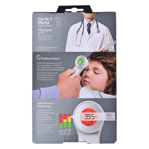 Termometr bezdotykowy Braun Age Precision BNT400 (Bezdotykowy, Pomiar kontaktowy; kolor biały)