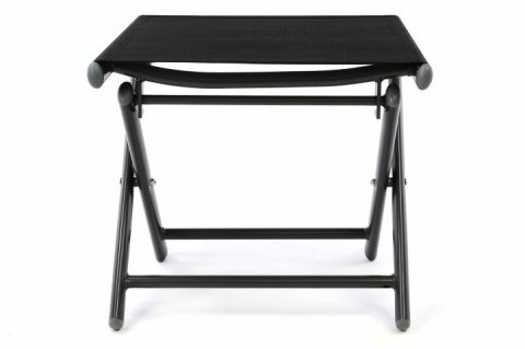 Aluminiowy stołek ogrodowy - składany czarny