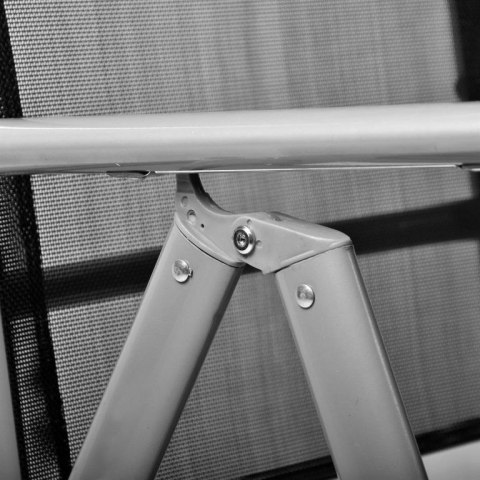 Komplet krzesło aluminiowe rozkładane ogrodowe z podnóżkiem - taboretem