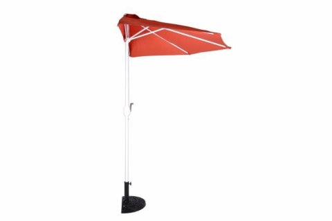 Półokrągły parasol balkonowy 270 cm terakota + podstawa