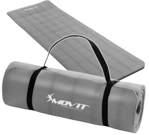 Mata piankowa MOVIT do jogi i gimnastyki 190 x 60 x 1,5 szara