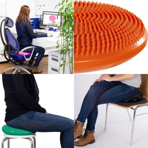 Poduszka do ćwiczeń równoważnych MOVIT Ø 33 cm pomarańczowa