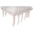 HAMAK AŻUROWY FOTEL WISZĄCY 60x60x120CM Z PODUSZKĄ ECRU