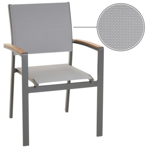 Krzesło ogrodowe składane, antracytowe, 86,5 x 57 x 57,5 cm