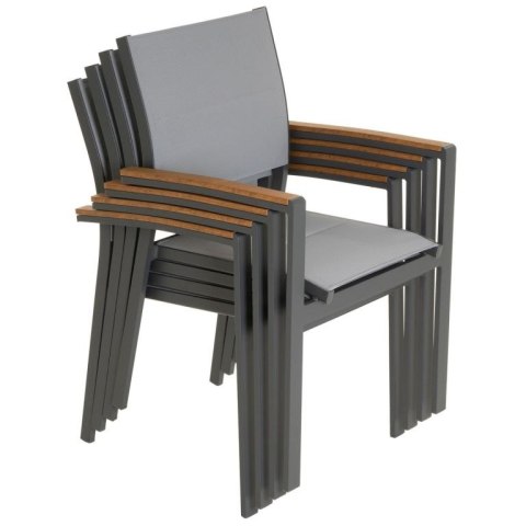 Krzesło ogrodowe składane, antracytowe, 86,5 x 57 x 57,5 cm