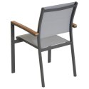 Krzesło ogrodowe składane, antracytowe, 86,5 x 57 x 57,5 cm