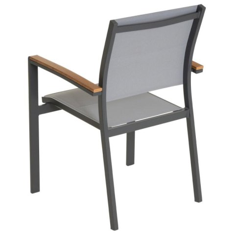 Krzesło ogrodowe składane, antracytowe, 86,5 x 57 x 57,5 cm